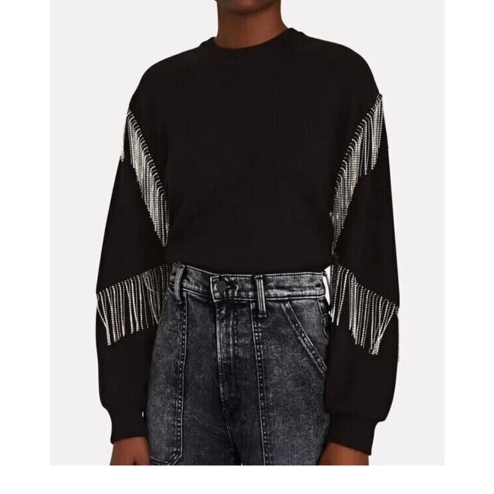 Free People x Vintage Souls rhinestone fringe sweatshirt